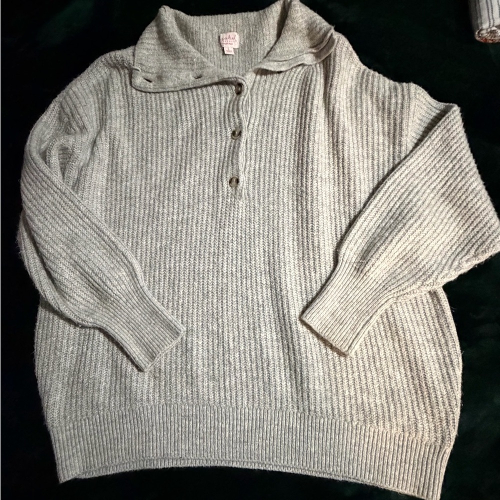 Isabel Marant Gray Ribbed Cardigan - Picture 2 of 5